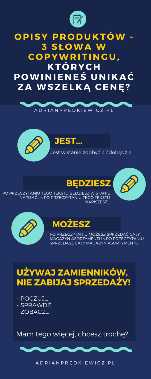 Opisy produktów - 3 słowa w Copywritingu, których powinieneś unikać za wszelką cenę